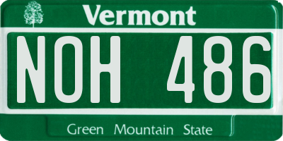 VT license plate NOH486