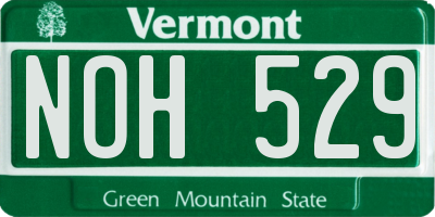 VT license plate NOH529