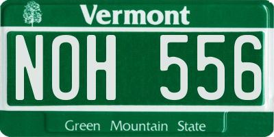 VT license plate NOH556