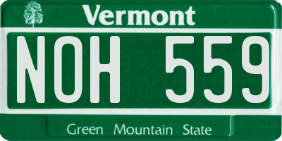 VT license plate NOH559