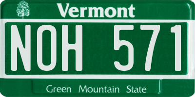 VT license plate NOH571