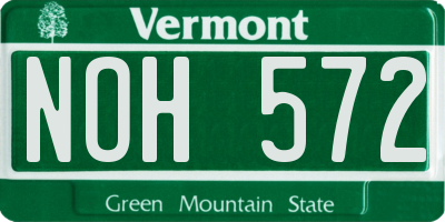 VT license plate NOH572