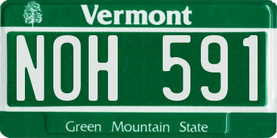 VT license plate NOH591