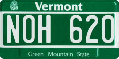 VT license plate NOH620