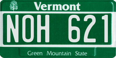 VT license plate NOH621