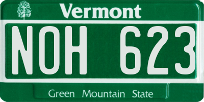 VT license plate NOH623