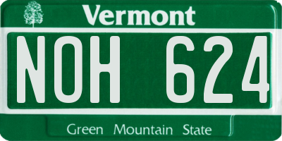 VT license plate NOH624