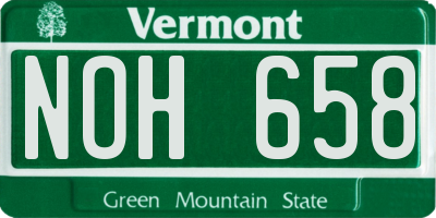 VT license plate NOH658