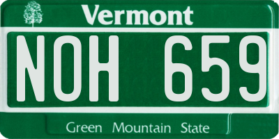 VT license plate NOH659