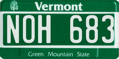 VT license plate NOH683