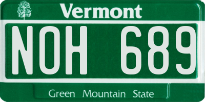 VT license plate NOH689