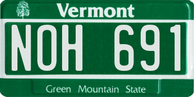 VT license plate NOH691