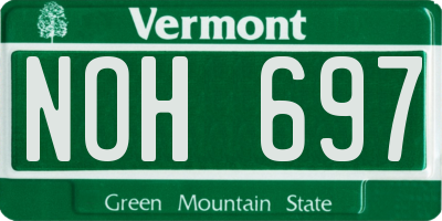 VT license plate NOH697