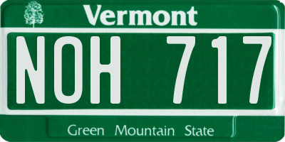 VT license plate NOH717