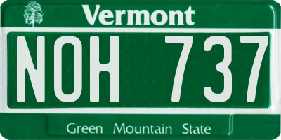 VT license plate NOH737