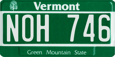 VT license plate NOH746