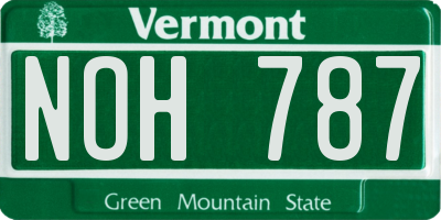 VT license plate NOH787