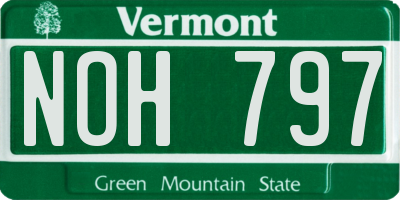 VT license plate NOH797