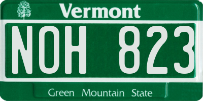 VT license plate NOH823