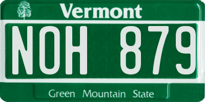VT license plate NOH879