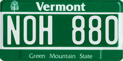 VT license plate NOH880