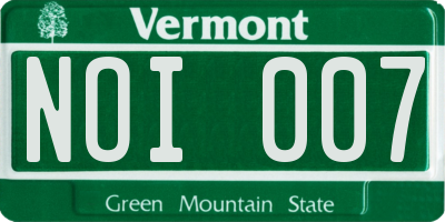 VT license plate NOI007