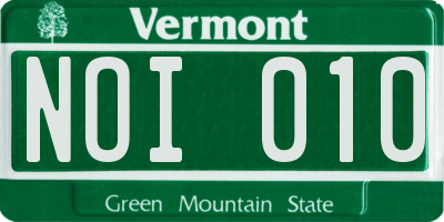 VT license plate NOI010