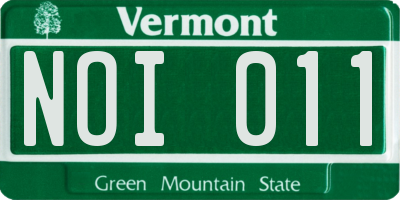 VT license plate NOI011