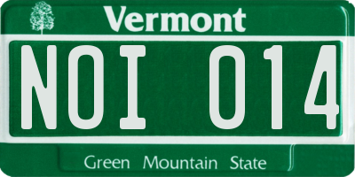 VT license plate NOI014