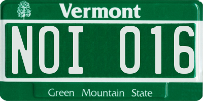 VT license plate NOI016