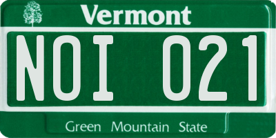 VT license plate NOI021