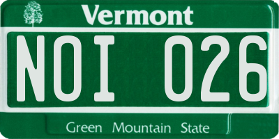 VT license plate NOI026