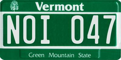 VT license plate NOI047