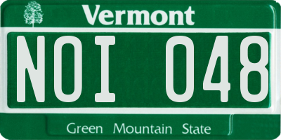 VT license plate NOI048