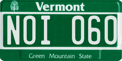 VT license plate NOI060