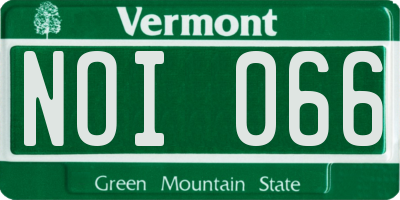 VT license plate NOI066