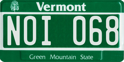 VT license plate NOI068