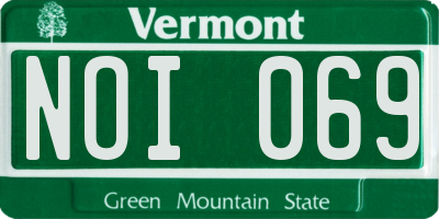 VT license plate NOI069