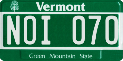 VT license plate NOI070