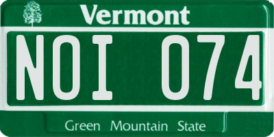 VT license plate NOI074