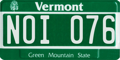 VT license plate NOI076