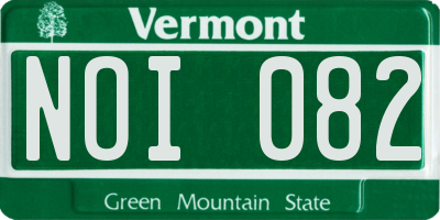 VT license plate NOI082