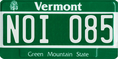 VT license plate NOI085
