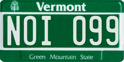 VT license plate NOI099