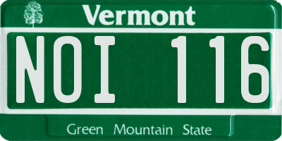 VT license plate NOI116