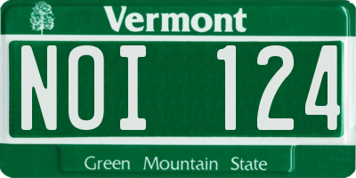 VT license plate NOI124