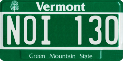 VT license plate NOI130
