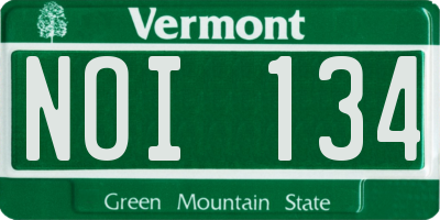 VT license plate NOI134