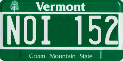 VT license plate NOI152