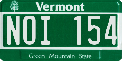 VT license plate NOI154